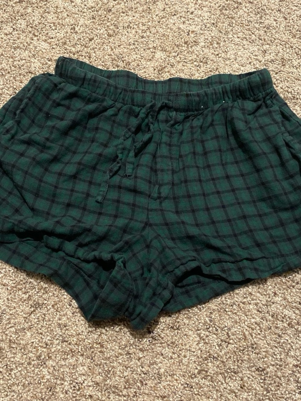 Auden Green and Black Plaid Sleep Shorts